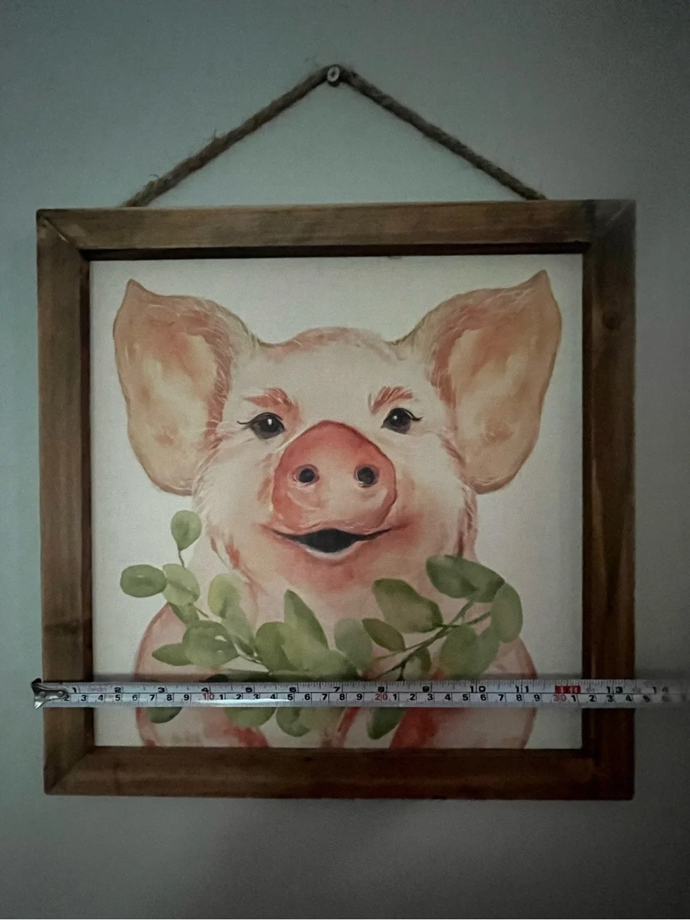 Farm Animal Canvas Wall Art Set. 1 Pig, 1 Cow